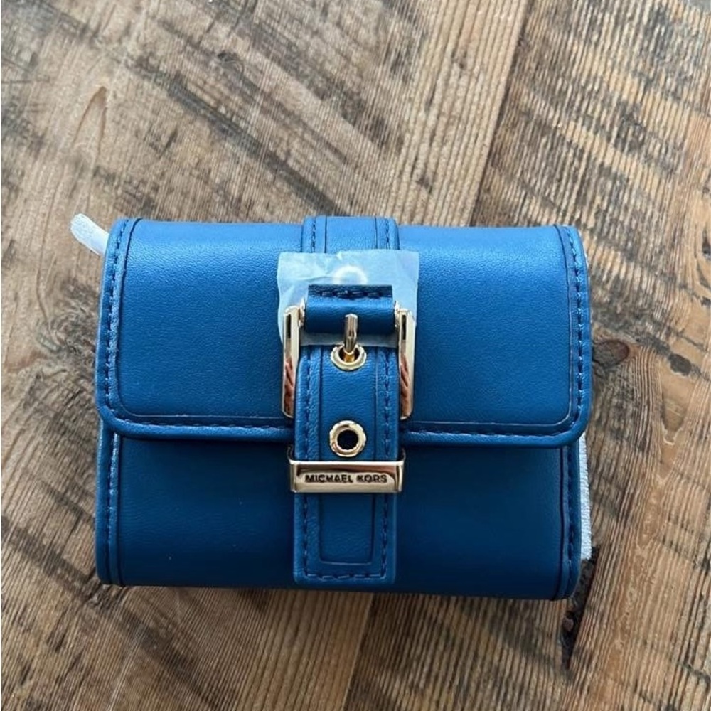 Michael Kors small leather trifold wallet.